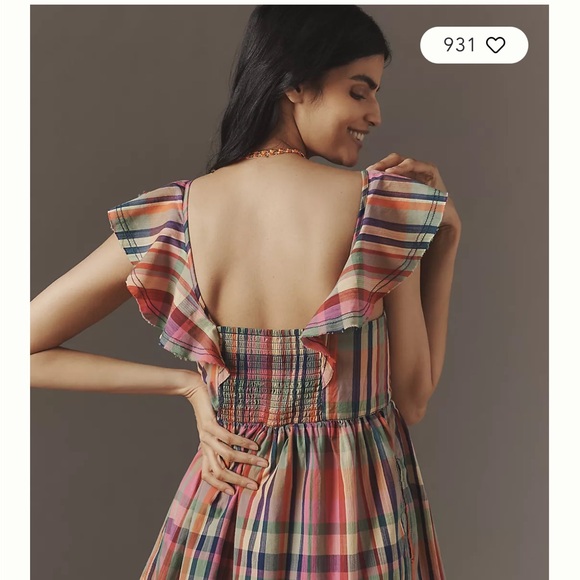 Pilcro Short-Sleeve Mini Babydoll Dress - Picture 3 of 12